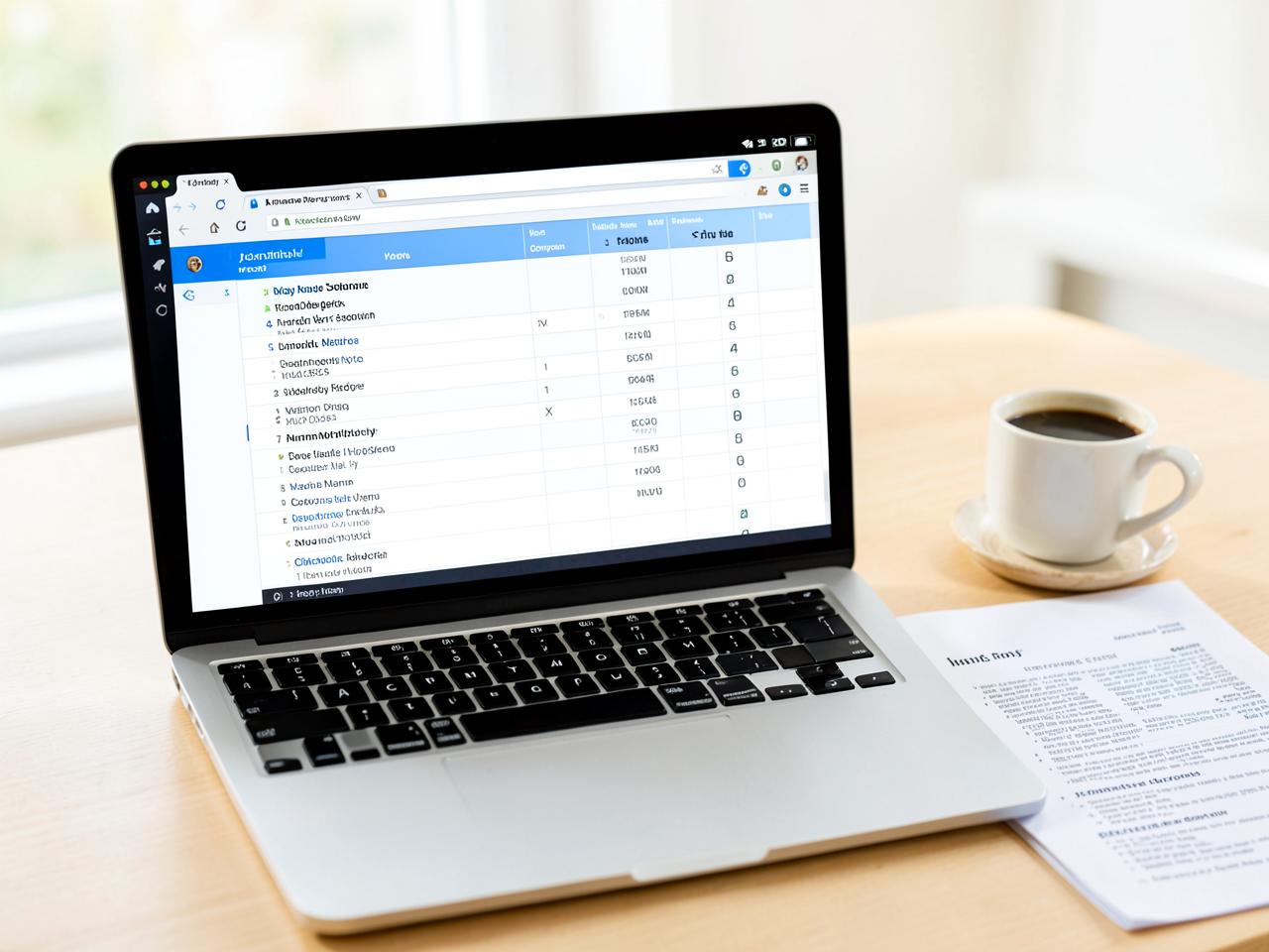 Job Search Tracker — Spreadsheet tracker dashboard with charts on a desktop monitor