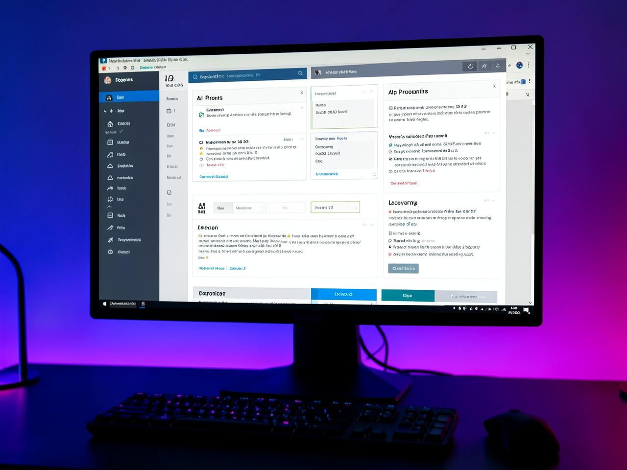 Prompt Pack Pro — Categorised AI prompt library shown on a widescreen monitor
