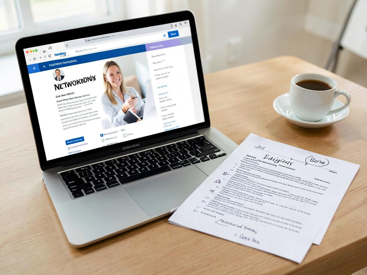 Resume & LinkedIn Optimization Guide — Professionally typeset CV and cover letter printed on a desk