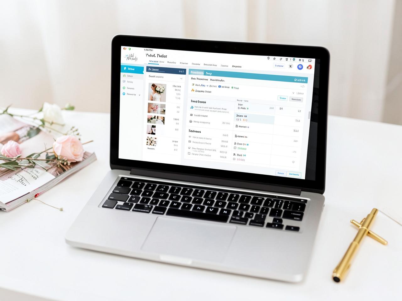 Wedding Planning Hub — Wedding planning binder open at a checklist and seating chart
