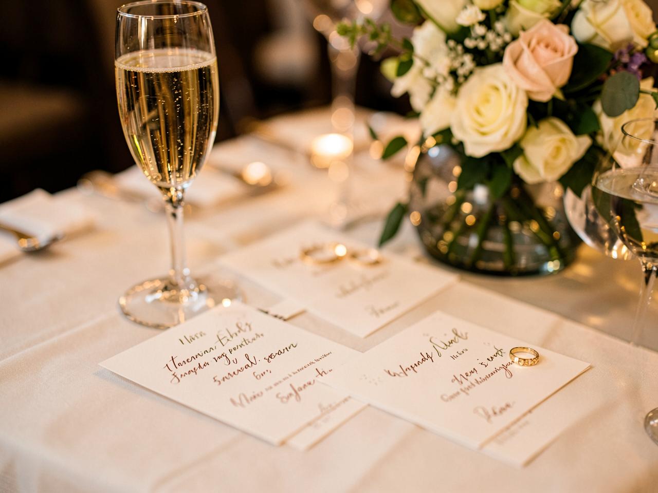 Custom Wedding Speech — Wedding planning binder open at a checklist and seating chart